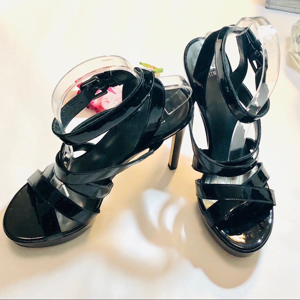 Stuart Weitzman Soundtrack Patent Platform Sandals